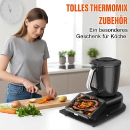 Keukenmachine Schuifplank - Rolplank Bamboe - Keuken Gemak - 360° Wielen - 40x28 cm - Zwart — thumbnail 5
