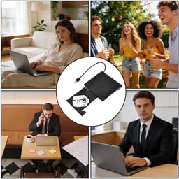 Externe schijfstation - USB Disk Reader - Bestandsoverdracht - Plug and Play - 14.7 x 14.5 cm - Zwart — thumbnail 4