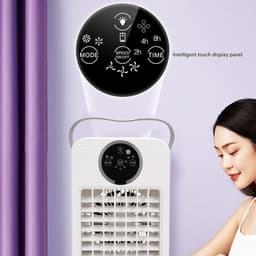 KZQ Mini-Koelventilator met afstandsbediening – 3 snelheden, 2 nevelmodi, 700 ml watertank, 7 kleuren nachtlicht, timer (2-8 uur) — thumbnail 2