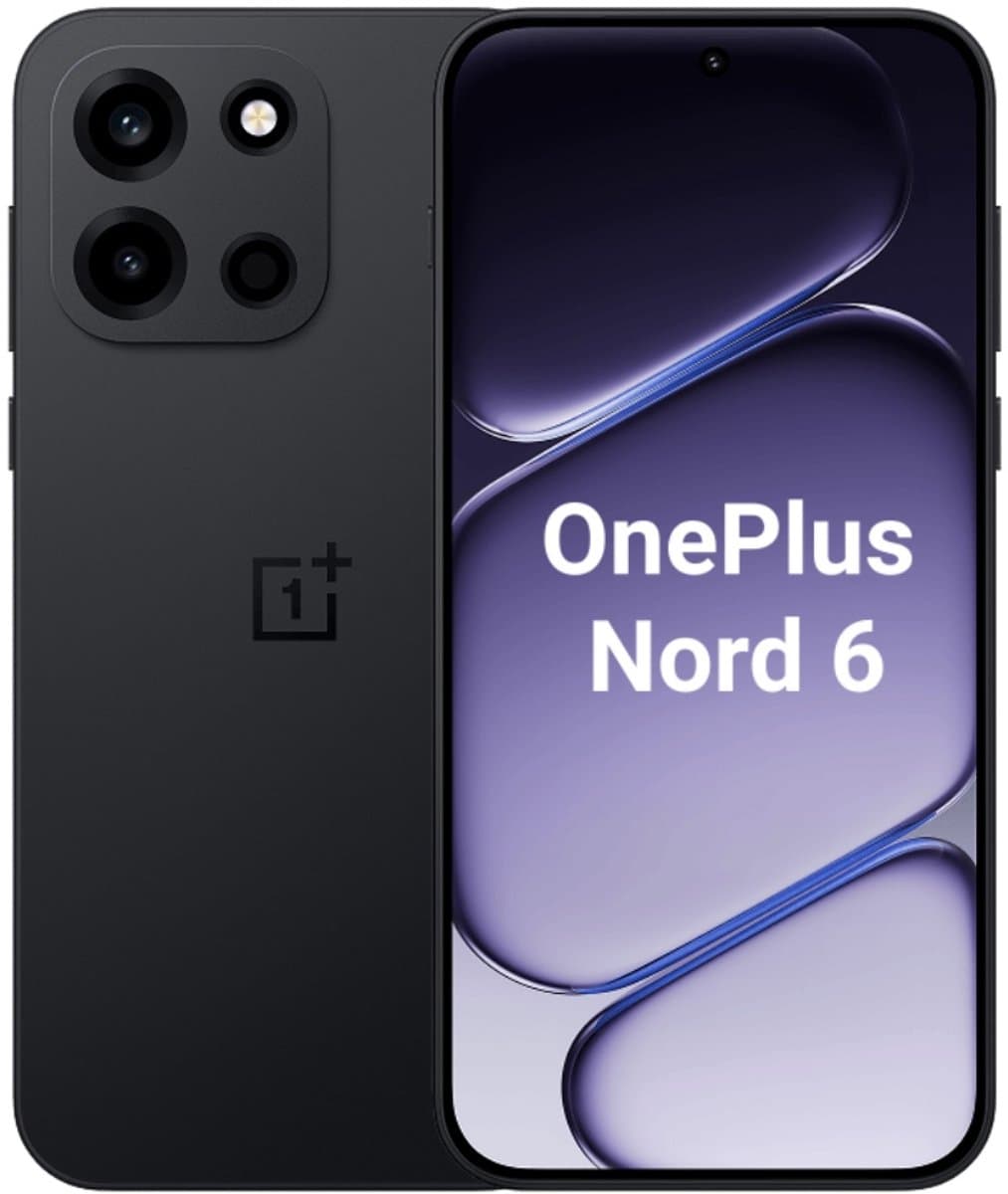 OnePlus Nord 6 - 5G Smartphone - 8GB+256GB - 6.78" 165Hz AMOLED - 7500mAh - IP69K - Obsidian Black (Zwart) — afbeelding 1