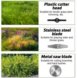 AURORAS-Draadloze Grastrimmer 850W – Elektrische Grasmaaier – 2 Accu’s – Kantensnijder – Tuingereedschap — thumbnail 3