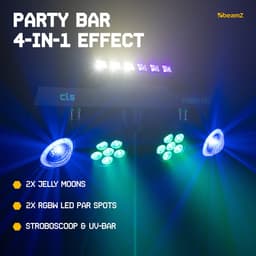 Feestverlichting op statief - BeamZ CLS NesoUV partybar - Discolampen - DMX en muziekmodus - RGBW-UV — thumbnail 2