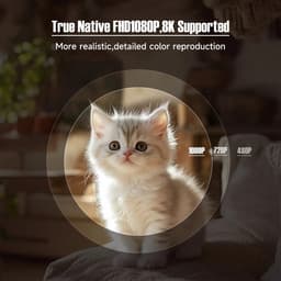 VIEMAE Beamer - Projector - Full HD - Wifi - Bluetooth - 650 ANSI - Android - 360° draaibare projectie - Ingebouwde HI-Fl - Wit — thumbnail 5