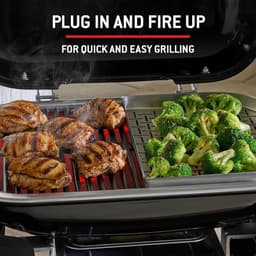 Elektrische BBQ Grill 48,5 x 66 x 30,5 cm – 2200W 315°C High-Heat Grill, Roken, Stomen & Warmhouden – Gietijzeren Grillrooster 33 x 49 cm – Digitale Temperatuurregeling – Zwart – HomebyNicole Lumin Pro — thumbnail 2