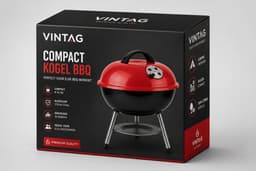 BBQ - compact - ø 35 x 45 cm - bol - Rood — thumbnail 5