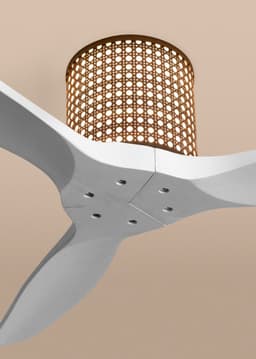 CREATE - Plafondventilator stil 40W (Ø132cm) - Sfeerlicht LED - Afstandsbediening - 6 snelheden - Programmeerbaar - WIND CALM CUSTOM RATTAN — thumbnail 3