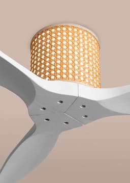 CREATE - Plafondventilator stil 40W (Ø132cm) - Sfeerlicht LED - Afstandsbediening - 6 snelheden - Programmeerbaar - WIND CALM CUSTOM RATTAN — thumbnail 3