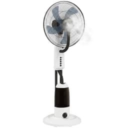 TEKROA® Statiefventilator - Mistventilator - Vernevelingsventilator met 2800 ml Watertank en 3 Snelheden - Stille Ventilator - Geschikt voor keukens, woonkamers en slaapkamers - Horizontale + verticale oscillatie - Wit — thumbnail 1