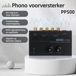 Platenvoorversterker – Phono Voorversterker met RIAA Correctie – Volume- & Level-Control – RCA & 3,5mm Uitgang – Geschikt voor Platenspelers – Naar Speakers of Hoofdtelefoon — thumbnail 2