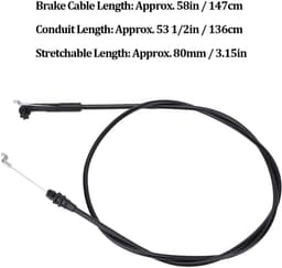 Dailygoods- Motorbedieningskabel Vervanging voor Toro Grasmaaier - Remkabel - PVC/Nylon/Staaldraad - Lengte 147 cm - Uittrekbare lengte 80 mm - Artikelnummer 104-8676 — thumbnail 5