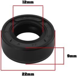 Dailygoods- Olieafdichting 4 Stuks - Nitrilrubber - 12x22x9 mm - Geschikt voor Grasmaaier/Auto/Motorfiets/Truck - Zwart - Eenvoudig te Installeren - Keerring — thumbnail 5