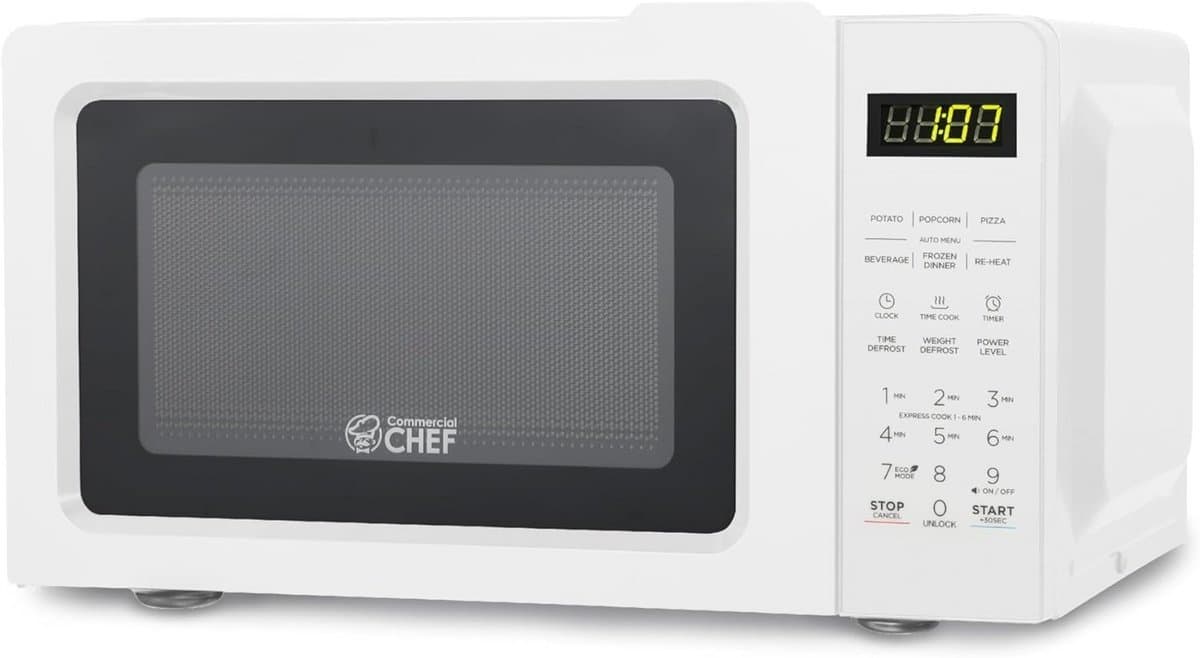 Magnetron met kookplaat - Kleine oven - Snel maaltijden bereiden - Touch bediening - 0.7 CU capaciteit - Wit — afbeelding 1