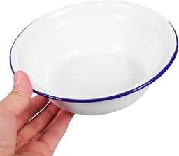 Dailygoods- Soepschalen 2-delig - Emaille - Makkelijk te reinigen - Geschikt voor rijst/pasta/groenten - Duurzaam - Ideaal voor familie/restaurant - Mengkom — thumbnail 5