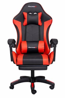 RACINGX - Gamestoel Met Voetsteun- Gaming stoel - Game stoel - Gaming Chair - Verstelbaar - - Max Gewicht 150 kg - Zwart/Rood — thumbnail 2