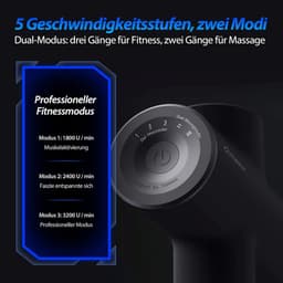 Massagepistool - Spierontspanning Tool - Herstel Bevorderen - Incl. Laadstation - Niet gespecificeerd - Zwart — thumbnail 5