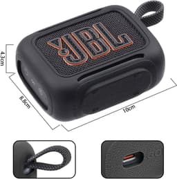 Beschermhoes geschikt voor JBL Go 5 Bluetooth Speaker - Meerdere Kleuren - Schokbestendig - Krasbestendig - Siliconen - Hoesje - Case - Bescherming - Zwart — thumbnail 3