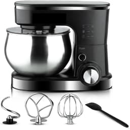 Staande mixer - Keukenmachine - Deeg maken - Grote roestvrijstalen kom - 5L inhoud - Zilver — thumbnail 4