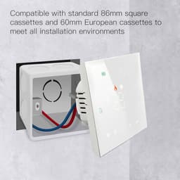 Slimme Thermostaat - Programmeerbare Regelaar - Verwarming Instellen - Touch Screen Bediening - 220 Volt - Wit — thumbnail 4