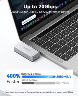 Externe SSD 2 TB - Supersnelle Draagbare Solid State Drive tot 2000 MB/s met USB-C & USB-A, ideaal voor Telefoon en Laptop — thumbnail 4