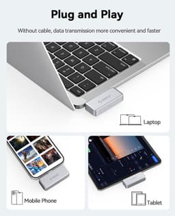 Externe SSD 2 TB - Supersnelle Draagbare Solid State Drive tot 2000 MB/s met USB-C & USB-A, ideaal voor Telefoon en Laptop — thumbnail 5