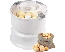 Elektrische Aardappelschiller - Keukenmachine - Snel Groenten Schillen - Eén-knops Bediening - 1 kg Capaciteit - Wit