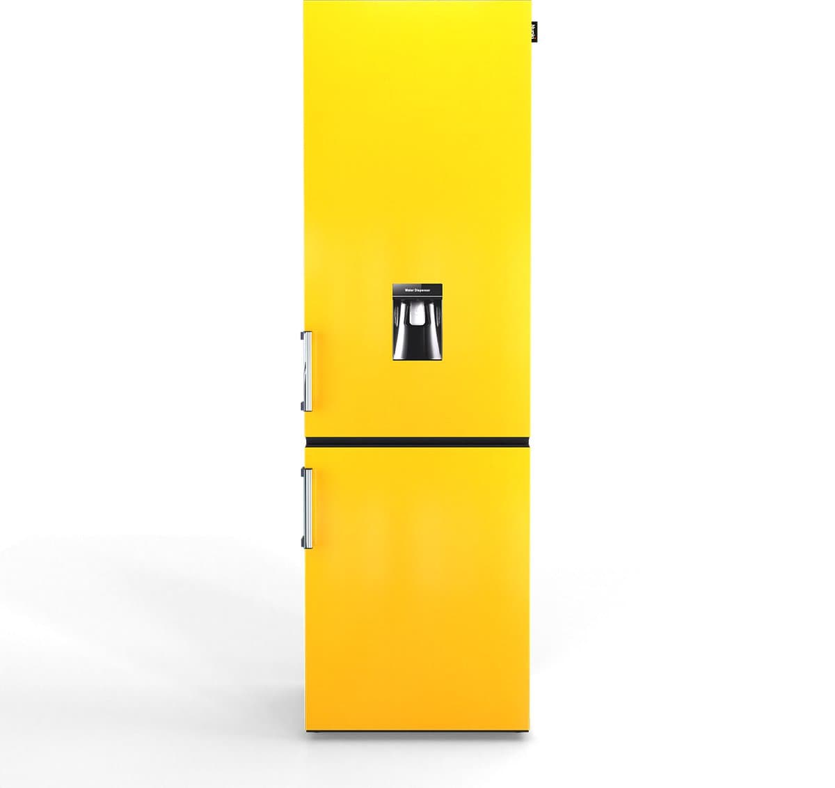 NUNKI LARGEH2O-FYELL / Combi Bottom Koelkast, E klasse, 268l, Waterdispenser, Lucid Yellow, Gloss (FRONT only) — afbeelding 1