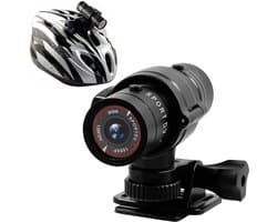 Mini Sportcamera voor Fiets – 1080p Full HD – Waterdichte Helmcamera – Ingebouwde Action Camera met Loopopname – Videocamera voor Reizen, voor Wielrennen