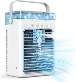 Mobiele luchtkoeler - Draagbare aircooler - Verdampingskoeling - 1L watertank - 3 snelheden - Fluisterstil ontwerp — thumbnail 1