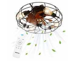 WERYOU® illuminAIR Plafondventilator - Plafonniere - Plafondventilator met Afstandsbediening - Plafondlamp - Plafond ventilator met Verlichting - Ventilator lamp