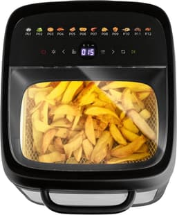 Heteluchtoven met panoramadak - Airfryer mini-oven - Grote maaltijden bereiden - 9 functies 125 liter - XXL accessoireset - Mat zwart — thumbnail 4