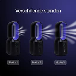 MATTI® - Tafelventilator - Ventilator Staand - Bladloos & Draadloos - Incl. Nachtlampje - 3 Standen - 8 uur Batterij — thumbnail 5