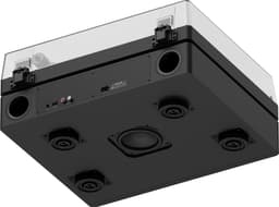 Aulo - Vinyl platenspeler met ingebouwde luidsprekers en subwoofer - Bluetooth - Duurzaam design in luxueuze zwarte afwerking — thumbnail 3