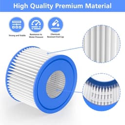 Zwembadreinigingsfilter, geschikt voor BESTWAYVI, Lay-z-spa, hittebestendig, geschikt voor VI-type jacuzzi-filter, 2 stuks — thumbnail 3