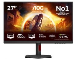 AOC G4 Q27G4SRU - QHD Fast IPS Gaming Monitor - 320hz - 1ms GtG - E-sports Design - 27 inch