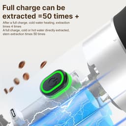 Draagbaar Koffiezetapparaat - Draadloos voor in de Auto - Espresso - Capsule Koffie - Gemalen Koffie - Cups - Oplaadbaar - Draagbare Koffiemachine - Zwart — thumbnail 4