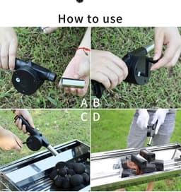 Handmatige BBQ Ventilator - Vuurgolfbuis -Kamperen - Picknicken - BBQ - Zomer - Vakantie - — thumbnail 4