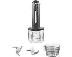 Mini Keukenhakker - Draadloze Hakker - Maaltijd Voorbereiden - USB Oplaadbaar - 400 ml Kom - Zwart