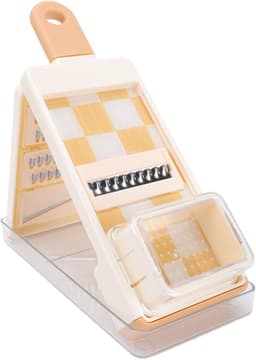 Groentehakker - Keukenmachine - Maaltijdbereiding - 4-in-1 Systeem - 31x13x6.8 cm - Grijs — thumbnail 5