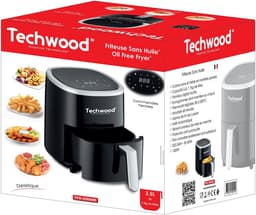 Airfryer Zonder Olie - Gezonde Frituur - Lekker Koken - Digitale Touch Bediening - 3.5 Liter Capaciteit - Zwart — thumbnail 3