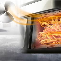 Heteluchtfriteuse Dubbele Kamer - Airfryer Twee Bakken - Vetarm Koken - Synchro Kookzones - 7 Liter Totaal - Roestvrij Staal Zwart — thumbnail 5