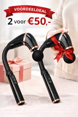 ProEase - Professionele Massage gun - massagepistool - Massage - U-vormig Massage gun met een lange greep - Bereik Rug, Nek, Schouders & Benen moeiteloos – Stil en Krachtig- verlengde handvat - 4 opzetstukken - 6 snelheidsstanden — thumbnail 2