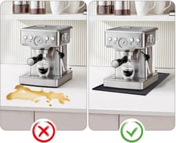 Allecto - Koffiemachine Mat - Lekvrije Schuifmat - Beschermt Werkbladen - Zwart - Onderzetter voor Koffiezetapparaat - Ideaal voor Keuken en Eetkamer — thumbnail 5
