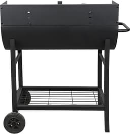 Houtskoolbarbecue ELITE met wielen en zijtafel – Dubbel grillrooster – Zwart staal – 89x47xH89 cm – 6-8 personen — thumbnail 5