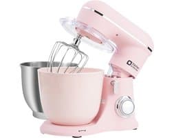 Keukenmachine 1300W - Staande Mixer - 10 Snelheden - Dubbele Mengkom 4,5L + 5L - Roze