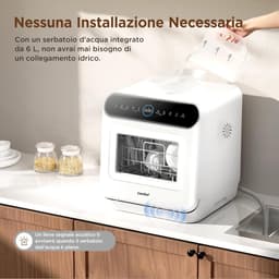 Compacte Vaatwasser - Aanrecht Vaatwasser - Ruimte Besparen - Handmatige Watervulling - 3 Plaatsinstellingen - Wit — thumbnail 4