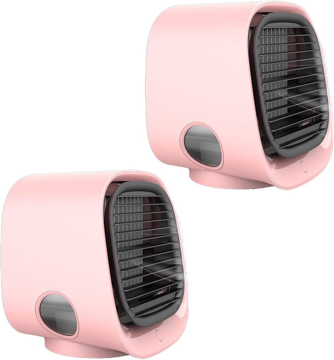 Draagbare Luchtkoeler - Mini Airco - Persoonlijke Verkoeling - Met Aromatherapie - 300ml Reservoir - Roze (2 stuks) — afbeelding 1