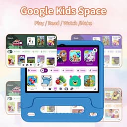 Mrs. Jones 10-inch Android kindertablet met octa-core processor en 10GB RAM - 64GB ROM - 1TB uitbreiding - 8000mAh - FHD touchscreen - WLAN - Bluetooth - GPS - dubbele camera (Blauw) . — thumbnail 4