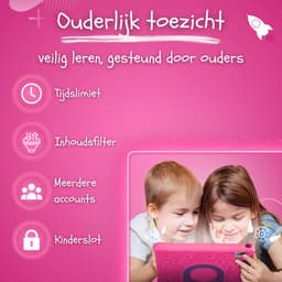 CosmoToys® Kids Tablet - Kindertablet - Tablet Kinderen - Vanaf 3 Jaar - Speelgoed voor in de Auto & Onderweg - 10 Inch - Android 12 - Ouderlijk Toezicht - 6000 mAh - Roze — thumbnail 3