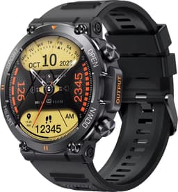 Smartwatch, KH-56-ZWART, Smartwatch Dames en Heren, Horloge, Smartwatch Bluetooth, Sporthorloge, Horloge Heren en Dames, Activity Tracker, Smartwatch Android, IPS Scherm, IP67 WATERDICHT, 30 Dagen Standby, Smartwatches geschikt voor IOS, Android — thumbnail 3