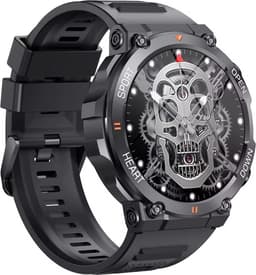 Smartwatch, KH-56-ZWART, Smartwatch Dames en Heren, Horloge, Smartwatch Bluetooth, Sporthorloge, Horloge Heren en Dames, Activity Tracker, Smartwatch Android, IPS Scherm, IP67 WATERDICHT, 30 Dagen Standby, Smartwatches geschikt voor IOS, Android — thumbnail 2